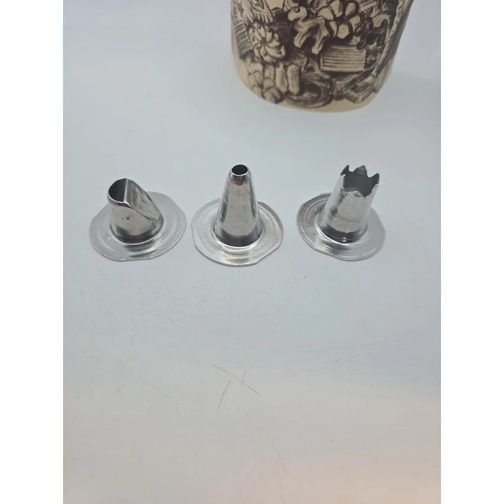 Vintage Aluminum Icing Cookie Decorator with 3 Attachments Missing Disks